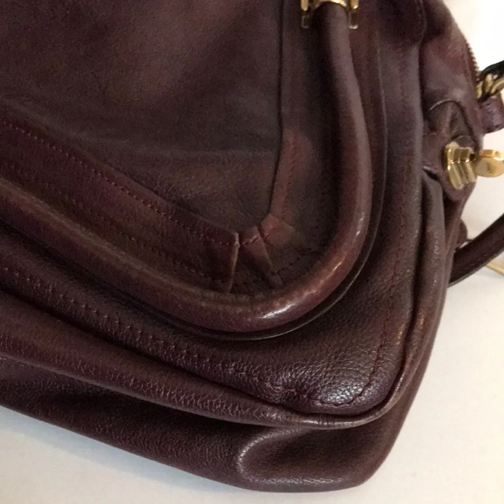 Vintage Chloe Paraty Plum Leather Gold Brass Hardware - Picture 5 of 9